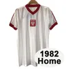 1982 Boniek Retro Mens Soccer Jerseys Stefan Majewski Home Football Shirts National Team Short Sleeve Uniforms