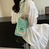 Moda luksusowe torby wieczorowe projektant francuskiej słomy torba ręcznie tkana damska letnia torba na wiadro