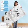 Storage Bags Vacuum Bag Dustproof Moisture-proof Space-saving Cartoon Panda Printing Air Compression Quilt Organizer