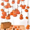 Party Decoration Simulation Persimmon Fruit With Frost Branch Wall Hanging Tak lämnar Fake Decor