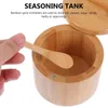 Aufbewahrung Flaschen Bambusgeschirrs Jar Konsumkanister Terrarium Tanklöffel Behälter Salz Teekanne Haus Küchenware
