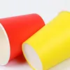 Kubki jednorazowe słomki 200pcs czyste kolorowe papierowe sok sok
