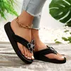 Casual schoenen Damesslippers slippen op lichtgewicht Summer Beach Gloides Non-Slip Low Wedge