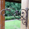 Decoratieve borden gietijzeren wandbloemmand hangende haak in antieke rustieke kleur huizen tuin decor retro gemonteerde metalen opbergracks