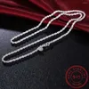 Hangers Sterling Sier 2/3/4mm 16-24 inch touwketting ketting voor mannen Vrouwen mode punk trouwfeest geschenken sieraden