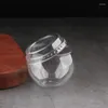 Engångskoppar sugrör 25st kreativt tjockt husdjur plastdessert liten söt transparent glass kopp bröllop födelsedag fest pudding med lock
