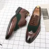 Chaussures habillées pour hommes Lacet Up Casual Business En cuir chaussures brillantes pointues de style italien chaussures de mariage formelles 38-48