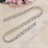 Sashes de casamento Missrdress Rhinestones Belt Sash Silver Diamond Crystal Bridal for Gown Decoration JK863 269F