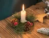 Bandlers Creative Pine Needle Metal Fer Fon Candlestick décorations de produits de Noël