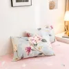 Sängkläder sätter höst- och vinterkomforterare Bomullssatin täcken Rose Flower Bed Sheet Pillow Däcke Cover Enkel dubbelstorlek