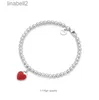 T Awewlery Designer Браслет горячее продажа эмалевая любовь Ball Red Blue Pink Pink Bracelet в форме сердца для женщин подарок DV5A