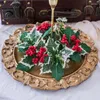 Dekorative Blumen Weihnachten Ornamente Kerzenhalter Candlestick Kranz Hochzeitstisch Herzstückpflanzen Haus 2024 Jahre Dekorationen