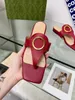 24s Italie Design rond des sandales imbriquées Chaussures Femmes Easy Wear Ush Nappa Le cuir pantoufles Slip on Slide Flats Easy Wear Walking EU35-40 0