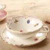 Europese stijl Bone China Coffee Cup High Grade Afternoon Tea Cups Creative Ceramic Tea Set Coffee Cup Coffee Mug 240511