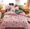 Bedding Sets Autumn And Winter Milk VELVET GOLD Mink Four Piece Set Thickened Crystal Bed Quilt Thermal Flannel Household