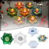 Ljushållare DIY 3D Lotus Holder Silicone Mold Epoxy Harts Flower Candles Craft Decoration Tool At Home Making