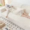 Campa de cadeira Sofá almofada de almofada de cor de cor de cor sólida bordado não deslizamento pano de tampa de volta
