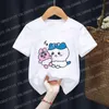 Enfants Tshirt Cchiikawas Kawaii Cartons d'enfants Tee Shirts Anime Clothes Clothes Boy Girl Tops Cute Expression Coupte à manches courtes 240510