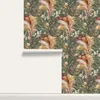 壁紙乾燥花の壁紙ロール緑の自己接着剤の防水皮とリビングルームの家の装飾用の壁ステッカー