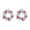 Fleurs décoratives 2pcs Bougies de Noël Anneaux de pouce 11 "Garland Table Table Pièce pour lanternes Piliers de mariage DÉCOR HOME