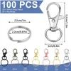 Party Favor 100st Gold Silver Keyring DIY Keychain Split Rings KeyFob Key Chain Pendant Ring Rostfritt stål