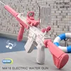 Summer M416 Gun Water Electric Pistolet Pistolet Zabawka w pełni automatyczna letnia plaża strzelanka zabawka dla dzieci i dziewczęcy prezent 240511