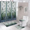 Zasłony prysznicowe witraże łąka kwiat Dragonfly druk poliestru prysznic zasłona prysznicowa dom hotel apartament łazienkowy dywan kąpielowy