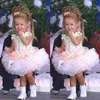 Toddler Kids Baby Flower Girl Robes Miss America America Made Organza Cupcake Tutu Girl's Pageant Robes Party Uses for Infant 230n