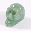 Halloween Reiki Party Crystal Decoration guérison Quarze Skull Sculpture Hand Scarved Gemstone Statue Figurine Collectible 1011