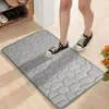 Tapijten Tuchtelschuim Pebble Bad Mat Water Absorberen Niet -slipsteen Wasbare douchevloer Bathmat tapijt voor woonkamer badkamer badkuip