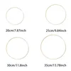 Dekorativa blommor 4st Circle Home Decor Metal Rings Wall Hanging Floral Hoop Baby Shower Birthday For Macame Dream Catcher Gold DIY
