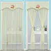 Shower Curtains Door Curtain Double-layer Lace Gauze Simple And Stylish Household Nail-free Mosquito-proof Silent