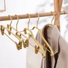 Hängar rack torkning av aluminium spårlös legering 5st klänning anti-slip garderob