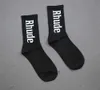 Rhude Socks Men Socks Calcetines Women Designer Luxury High Quality Pure Cotton Comfort Brand Representativ Deodorisering Absorb Sweat Let In Air Stoc