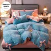 Beddengoed sets bowknot gilrls gesneden set winter zachte warme deken cover flanel quilt dekbed kinderbedden beddengoed