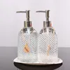 Liquid Soap Dispenser 1PC Luxury Hand Wash Bottle 500ml Transparent Glass Home Press Shower Gel Split Set Decoration