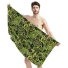 Serviette tribale de cajou de cajou de cajou l'imprimé de fleur de salle de bain salle de bain absorbant absorbant doux plage adulte enfants nageur la forme physique