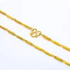 Chains Pure Plated Real 999 Gold 18k Never Fade Color All Hexagonal 's Necklace For Men Solid Women's Gifts