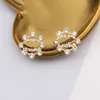 Famous Designer Earring Brand Letter Ear Stud Classic Fashion Round Diamond insert Earrings for Wedding Party Gift Jewelry Accessories 20Style