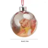 Party Decoration Creative Po Baubles Christmas Transparent Cadre de balle Ornement décorations d'arbre