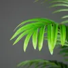 Fleurs décoratives 120 cm Grande plante tropicale artificielle fausse ramification de la noix de coco en plastique de palmier vert pour le salon