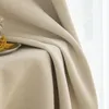 Rideau (11) Curtains personnalisés Crème épaissie Tissu de chenille en velours simple pour le salon et la chambre