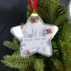 MDF Insert SubliMation Plat Ball Plastic Blanks för anpassad tryck Xmas Tree Decoration av Ocean 1017