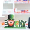 Patrick's Table Day St. Decoration Festive Wooden Leprechaun Shamrock Sign Green Truck Home Dinner Party Ornements 0119