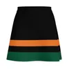 Jupes noires orange vert stripe mini jupe jupe pour femmes vêtements 2024 Arrivées