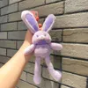 Toy Rabbit Plushing che tira le orecchie del bambino morbido bambola coniglietto Girls Girls Keychain Plushes Toys for Children 0126 ies S
