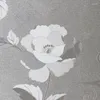 Fönsterklistermärken 3D Rose Flower Mönster Limfri elektrostatisk glasklistermärke Opaque PVC Isolering Film Badrum Kök Frosted