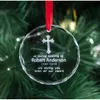 Láser de impresión en blanco UV Grabado láser o para adornos decorativos de cristal de vidrio Cristal transparente Xmas colgante colgante 1113 nament