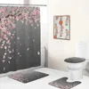 Tende per doccia sakura fioritura set tende per doccia set di fiori di ciliegia piante decorazioni per bagno primaverilo