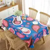 Столовая ткань Paisley Tablecloth Flowers Leaves Floral Pattern Gohemian Style Print Print Прямоугольная крышка для столовой декор